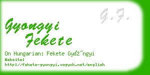 gyongyi fekete business card